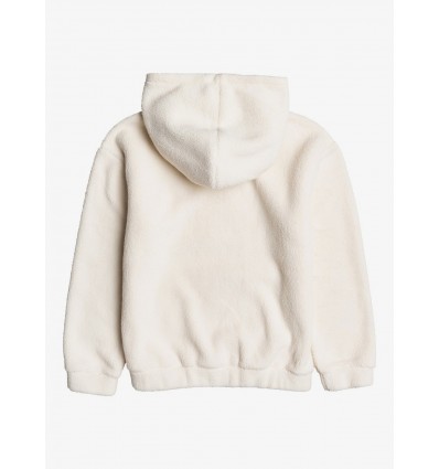 SUDADERA BORREGUITO NIÑA ROXY CON CAPUCHA BEIG