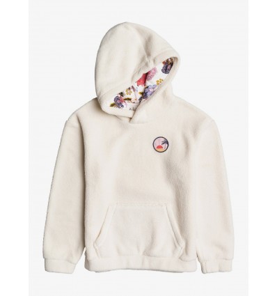 SUDADERA BORREGUITO NIÑA ROXY CON CAPUCHA BEIG
