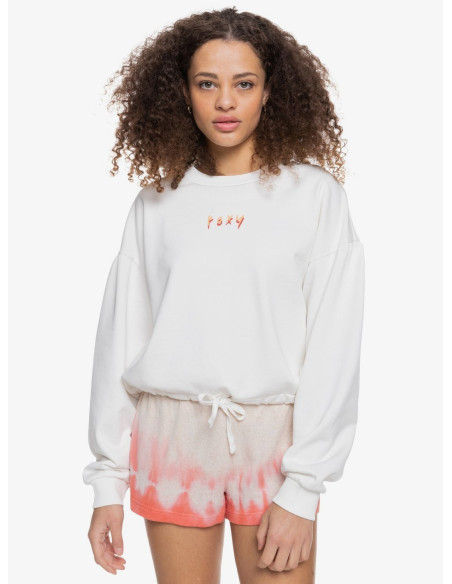 SUDADERA  ROXY ALGODON CORTO BLANCO ROXY´21