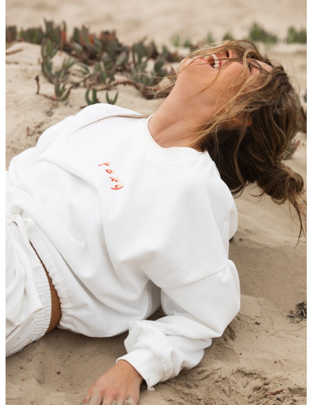 SUDADERA  ROXY ALGODON CORTO BLANCO ROXY´21