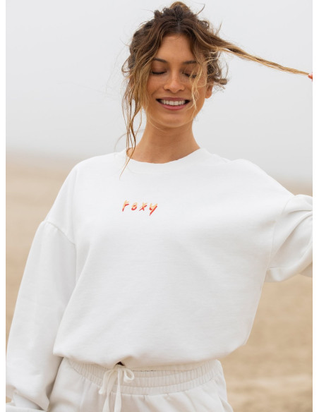 SUDADERA  ROXY ALGODON CORTO BLANCO ROXY´21