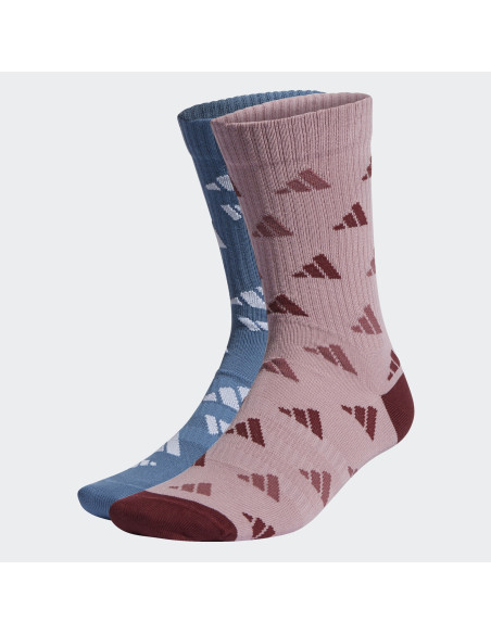 CALCETÍN 2/PCK AZUL/ROSA LARGO ADIDAAS