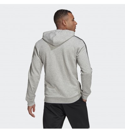 SUDADERA CON GORRO ESSENTIALS 3 FRANJAS