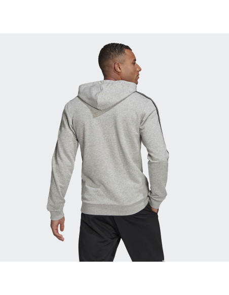 SUDADERA CON GORRO ESSENTIALS 3 FRANJAS
