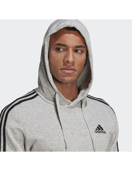 SUDADERA CON GORRO ESSENTIALS 3 FRANJAS