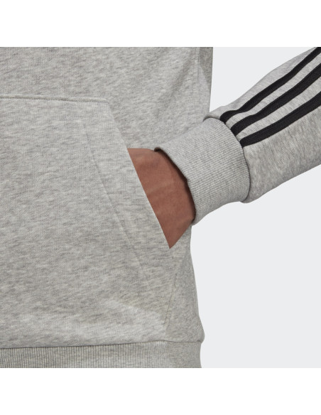 SUDADERA CON GORRO ESSENTIALS 3 FRANJAS