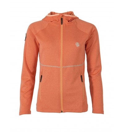 Sudadera con cremaiera y chano trenua sra naranja