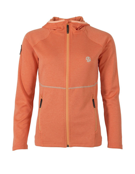 Sudadera con cremaiera y chano trenua sra naranja