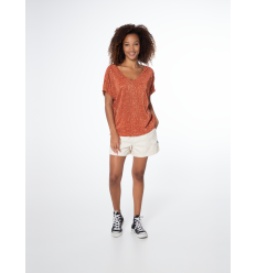 CAMISETA TOPOS MARRON PROTEST MUJER