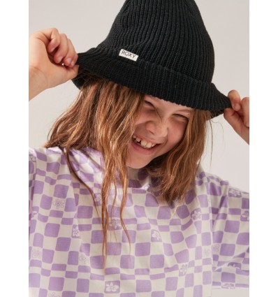 CAMISETA ROXY DE CUADRADITOS LILAS INFANTIL