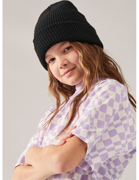 CAMISETA ROXY DE CUADRADITOS LILAS INFANTIL