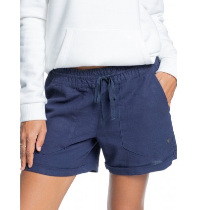 SHORT DE LINO ROXY MUJER