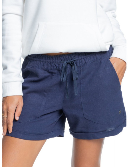 SHORT DE LINO ROXY MUJER