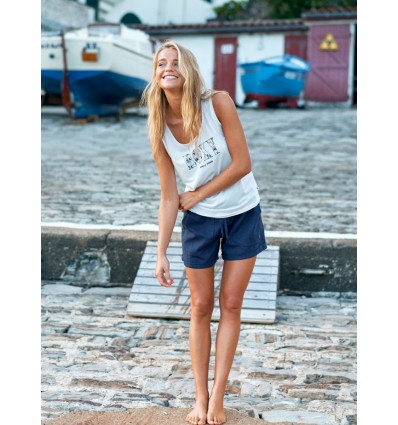 SHORT DE LINO ROXY MUJER
