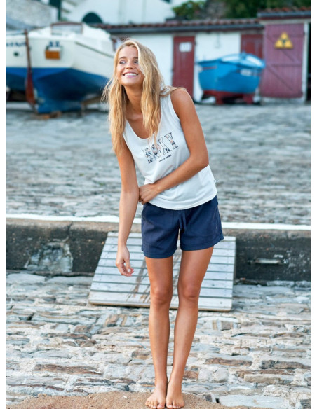 SHORT DE LINO ROXY MUJER