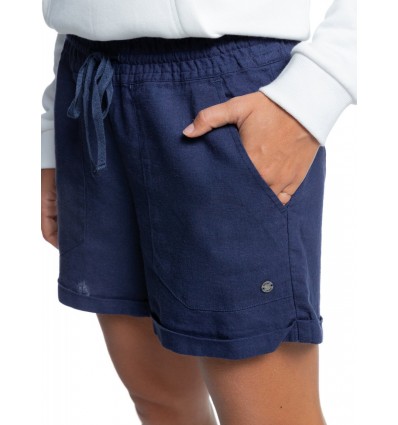 SHORT DE LINO ROXY MUJER