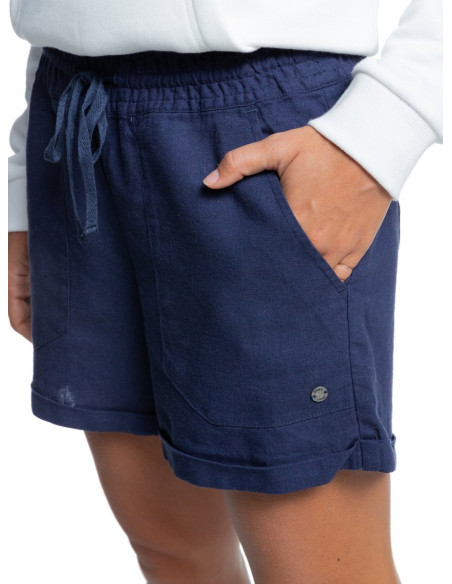 SHORT DE LINO ROXY MUJER