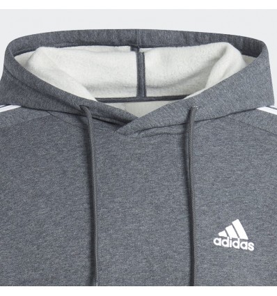 SUDADERA GRIS CON CAPUCHA ADIDAS HOMBRE
