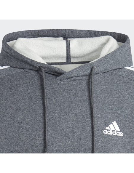 SUDADERA GRIS CON CAPUCHA ADIDAS HOMBRE