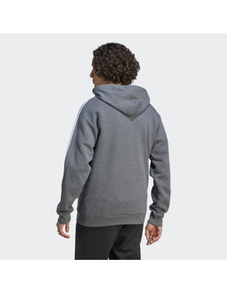 SUDADERA GRIS CON CAPUCHA ADIDAS HOMBRE