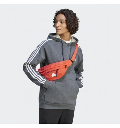 SUDADERA GRIS CON CAPUCHA ADIDAS HOMBRE