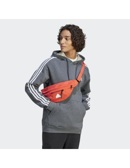 SUDADERA GRIS CON CAPUCHA ADIDAS HOMBRE