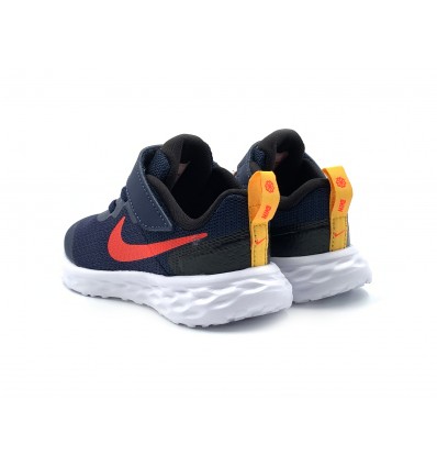 ZAPATILLA RUNNING REVOL VELCRO BEBE NIKE MNO/ROJO