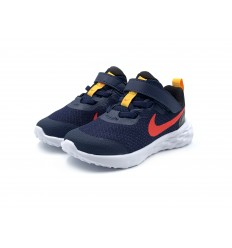 ZAPATILLA RUNNING REVOL VELCRO BEBE NIKE MNO/ROJO 2