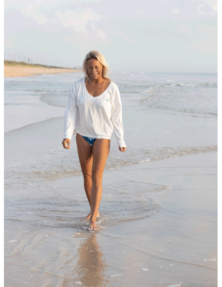 CAMISETA CUELLO PICO ROXY LIFE LOVE MUJER