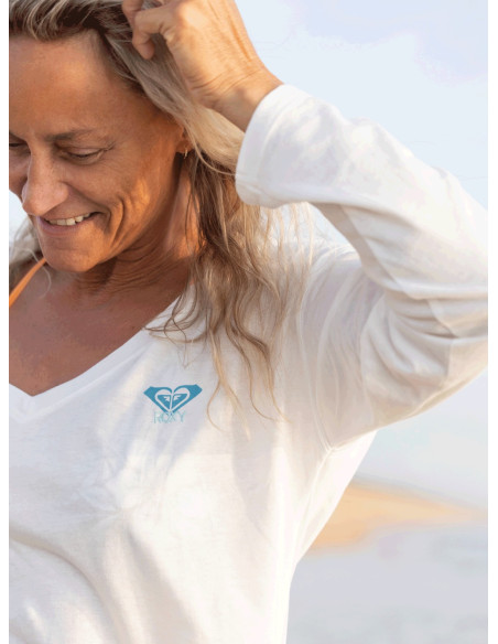 CAMISETA CUELLO PICO ROXY LIFE LOVE MUJER
