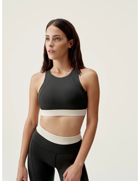 TOP BORN FIORELLA REVERSIBLE NGR/BG