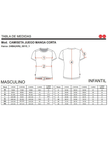 CAMISETA JUEGO BAIKO 2024 ROJA JUNIOR