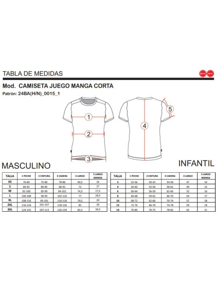 CAMISETA JUEGO BAIKO 2024 ROJA JUNIOR