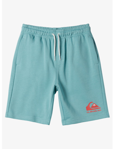 BERMUDA EASY DAY ALGODÓN QUIKSILVER LOGO TURQUESA