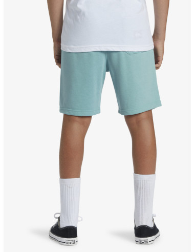 BERMUDA EASY DAY ALGODÓN QUIKSILVER LOGO TURQUESA