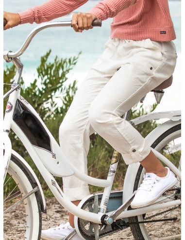 PANTALON ROXY LINO ON THE SEASHORE BLANCO