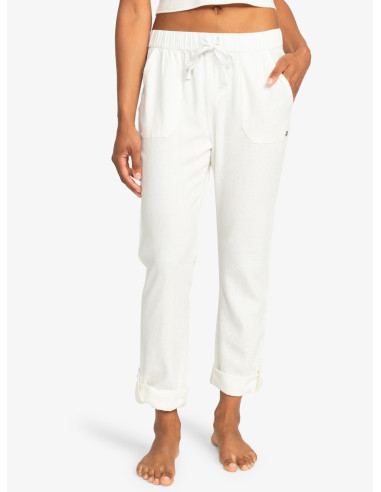 PANTALON ROXY LINO ON THE SEASHORE BLANCO