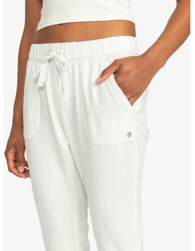 PANTALON ROXY LINO ON THE SEASHORE BLANCO