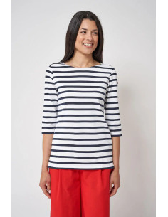 CAMISETA BATELA MARSELLESA MANGA FRANCESA BLCO/MNO 2