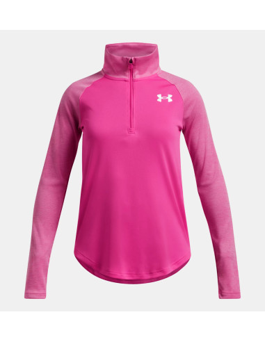 POLO MEDIA CREMALLERA UNDER ARMOUR TECH FUCSIA