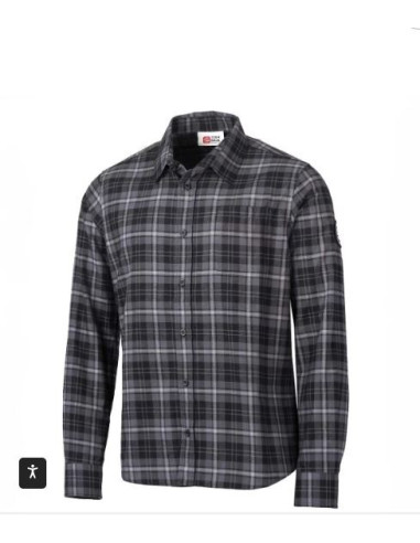 Camisa de hombre Grole Ternua NEGRA GRIS A CUADROS