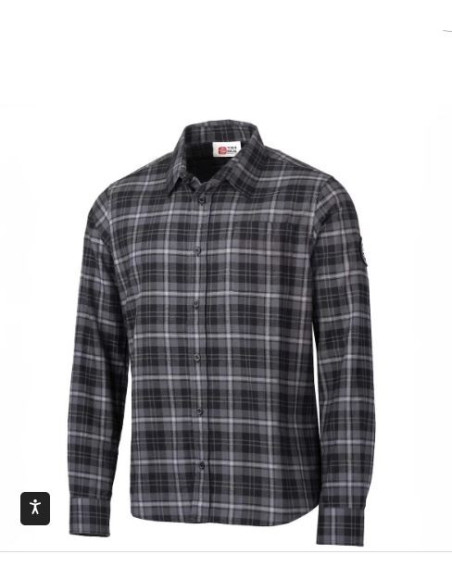 Camisa de hombre Grole Ternua NEGRA GRIS A CUADROS