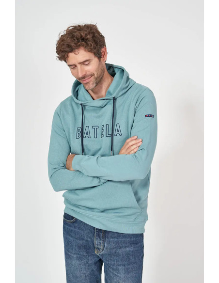 SUDADERA CAPUCHA BATELA TURQUESA