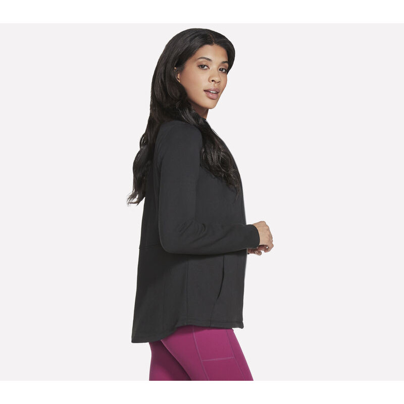 CHAQUETA MUJER INTERIOR CALIENTE EXTERIOR ALGODON NEGRA ENTALLADA