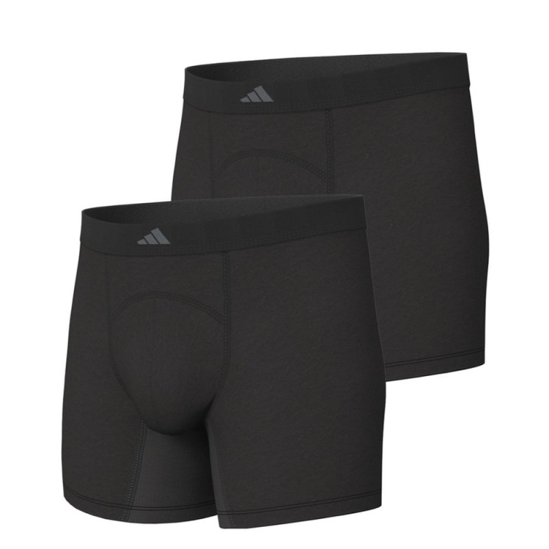 Calzoncillos bóxer ergonómicos, paquete de 2, color negro