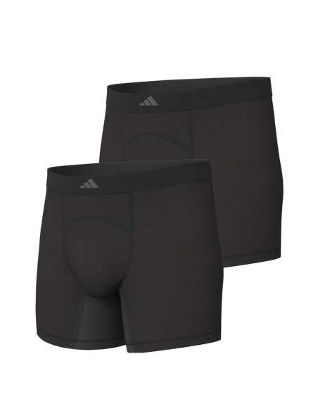 Calzoncillos bóxer ergonómicos, paquete de 2, color negro