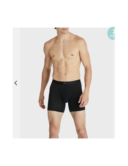 Calzoncillos bóxer ergonómicos, paquete de 2, color negro