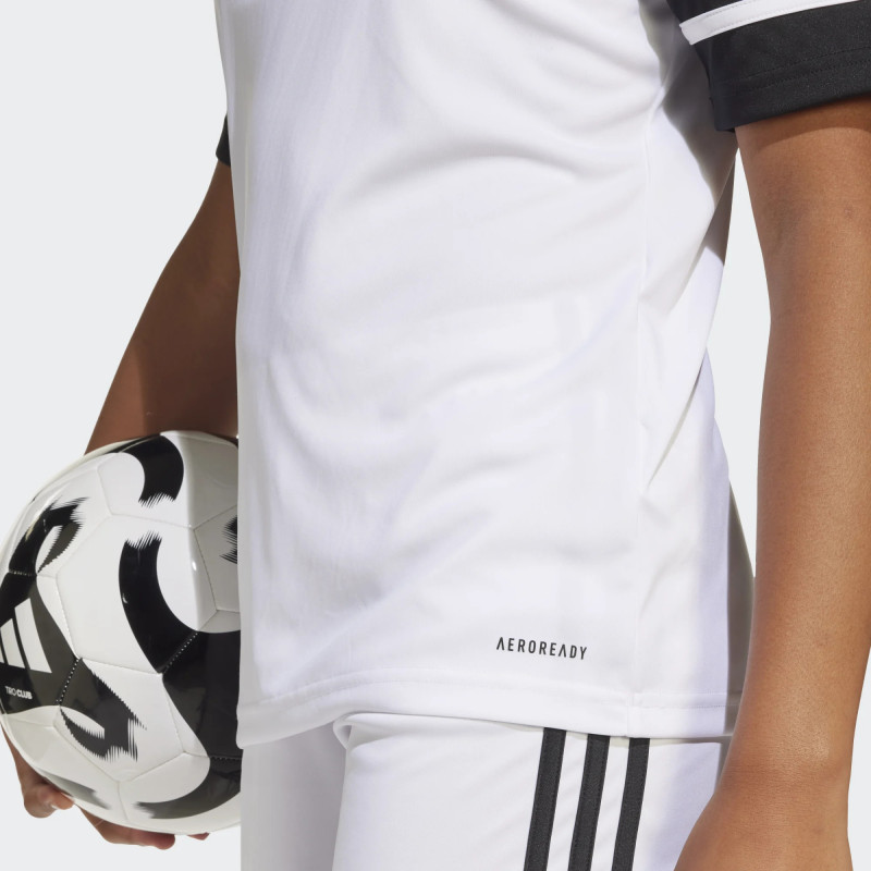 CAMISETA DEPORTIVA ADIDAS BLANCA CON NEGRO