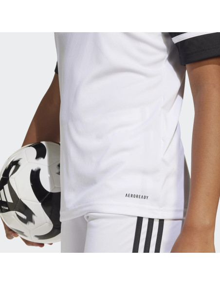 CAMISETA DEPORTIVA ADIDAS BLANCA CON NEGRO