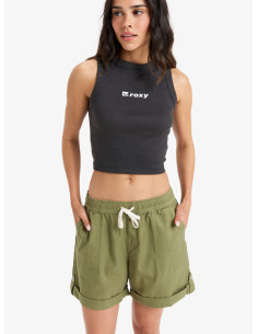 BERMUDA ALGODON VERDE CINTURA GOMA SRA ROXU